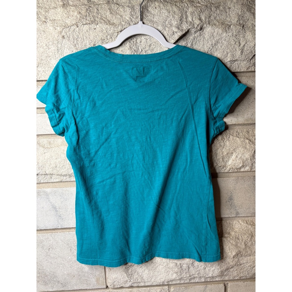NFL Team Apparel Miami Dolphins Womens Teal V-Neck Graphic T-Shirt Size‎ M - Picture 7 of 8